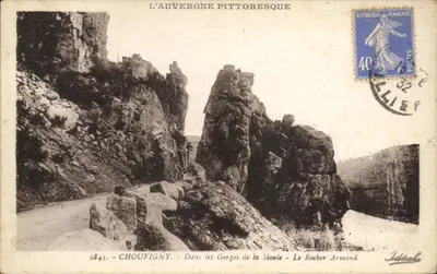 Chouvigny — Nas Gorges da Sioule — O Rochedo Armand — Editor Ideal, n° 2843
