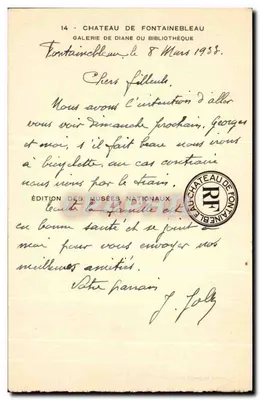 Biblioteca de Diane — Castelo de Fontainebleau — Edição dos Museus Nacionais — Verso