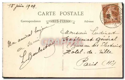 ANNECY - O Canal e o Palácio Imperial — B.F. n°238 — Verso