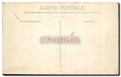 Royat en su nido — vista panorámica del pueblo rodeado de montañas — Lib. Houge-Déal, 21 Rue de l'Éco, Clermont-Ferrand — Reverso