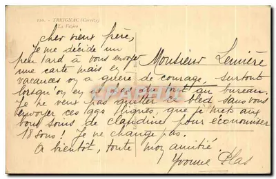 TREIGNAC (Corrèze) — A Vézère — Edições Livraria Bint — Verso