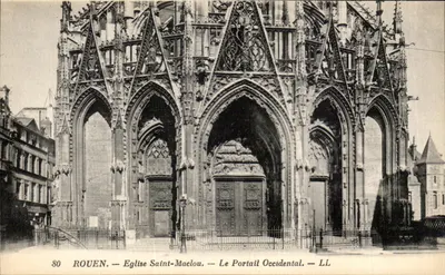Rouen — Igreja de São Maclou — O Portal Ocidental — LL