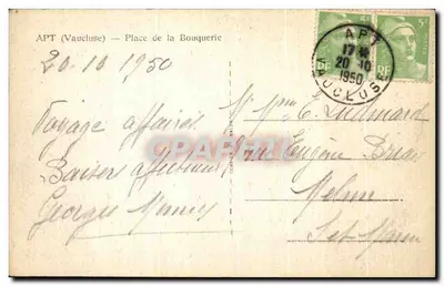 Place de la Bouquerie — APT (Vaucluse) — editor Cim — Verso