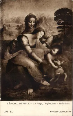 Léonard de Vinci — A Virgem, o Menino Jesus e Santa Ana — Museu do Louvre, Paris