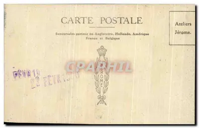 Kobieta w sukni z motywami — portret studium — Ateliers Jérôme — Rewers