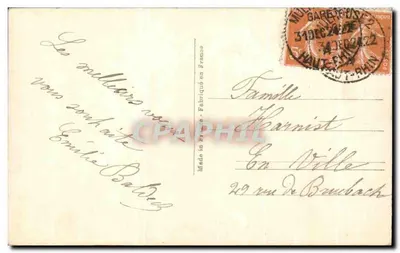Bonne Année — houx i krajobraz zimowy — Y. P. n° 405 — Rewers