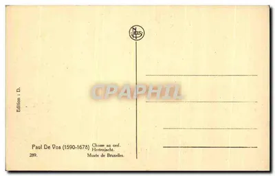 Caça ao cervo — Paul De Vos (1590-1678) — Edição D. NLS, n° 289 — Verso
