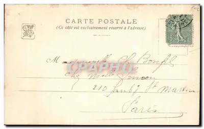 Gagliardini - Zabudowa Ustronna — Salon 1903 — wydawca Paylandi — Rewers