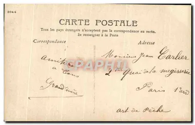 Criança sentada em um quadro vegetal — Sans-souci II — editor L.C. n°3044 — Verso