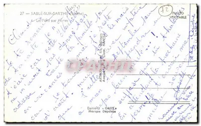 Sablé-sur-Sarthe — O Pont sobre o Erve — Edições Gaby — Verso