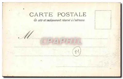 Bilhete postal antigo Paray Le Monial Presbítero — Verso