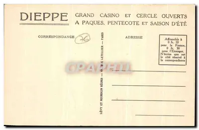 Dieppe — O Casino e as Falésias — LL — Verso