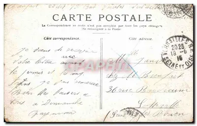 Versailles — Le Bassin d'Apollon. — Éditeur : J. M. (imprimé sur la carte) — Verso