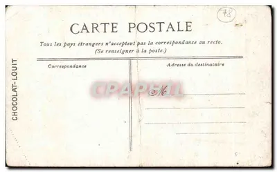 Parc de Versailles — Les Colonnades — Édité pour le CHOCOLAT-LOUIT, n°46 — Verso