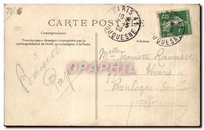 Versailles — O Palácio e a Capela — Éditeur E.F.D. n°4 — Verso