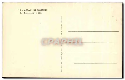 Abadia de Solesmes — O Refeitório (1896) — Edição da Abadia de Solesmes — Verso