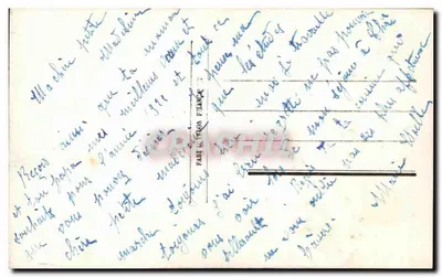 Mulher vestindo um vestido verde segurando uma carta — Paris 777 — editor C.B. Paris — Verso