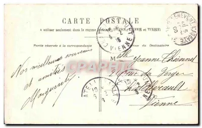 Berthe Chantenay — Retrato femenino en traje elegante — Ogereny — Reverso