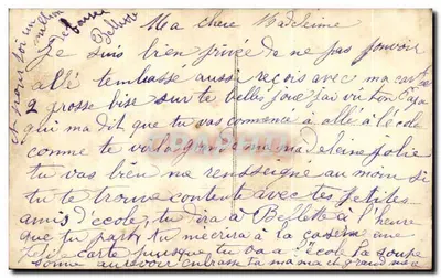 Florek myśliwca w wazie z figurką dziecka — Kartka pocztowa podpisana Barbierolle n°7016 — Rewers