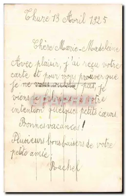 Ptaki i róża zimą — Paris 1075 — Wydawca C. Paris — Rewers
