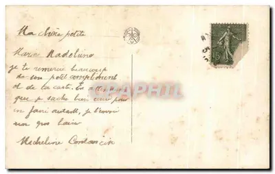 Dziewczynka z gołędziami — scena ogrodowa — wydawca A. NOJER, nr 2554 — Rewers