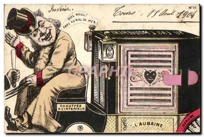 Cuidado com o mal de mar! — Caricatura de um passageiro em um trem — L'Aubaine, N°11