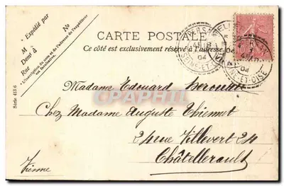 Salle de classe d'école — enfants assis sur des pots à lait — éditeur anonyme, série 4136 — Achterkant
