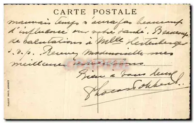 Jezioro Annecy — zachód słońca nad jeziorem — Sites Pittoresques de Savoie, nr 302 — Rewers