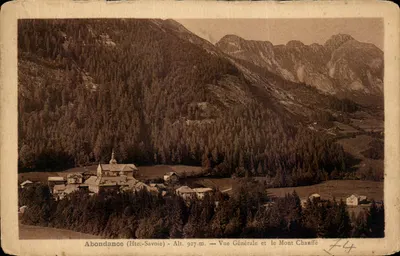 Abondance (Alta Saboia) — Vista Geral e o Monte Chanffé — edição Ed. Blanc