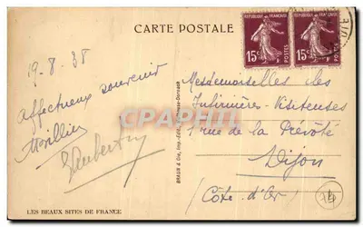 Lago de Annecy — Gruta do Grand Pertuis — Braun & Cie, n°12246 — Verso