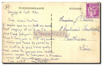 Igreja de Sévrier e a Tournette — Annecy — LL 127 — Verso