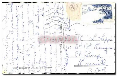 Le Lac des Gaillands — Chamonix — Édition Gild — n°3775 — Verso