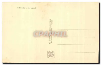 エジプトのパビリオン — パリ国際博覧会1937年 — H. Chipault, ブルゴンヌ＝ビルランコール — 裏面