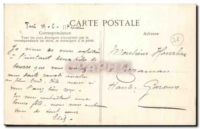 Le Havre — Entrada do porto em condições adversas — editor não visível, n° de série 277 — Verso