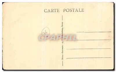 Tarjeta postal antigua Rouen La Catedral La Capilla De La Virgen — Reverso