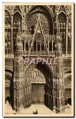 Rouen — Détail du Portail — Les Éditions d'Art YVON, Paris