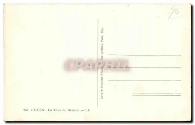 Rouen — La Tour de Beurre — Levy et Neurdein Reunis, imp. Letellier, Paris — Verso