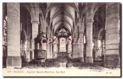 Rouen - Église Saint-Patrice : La Nef — E. D. n° 148