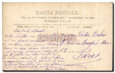 Fée — jeune fille en costume de fée avec ailes et couronne de fleurs — Éditeur H. M. Mannuel, Paris, Série 2067 — Achterkant