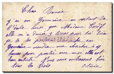 Jovem mulher em vestido com mangas largas — carta postal humorística — editor não identificado, n° 553 — Verso