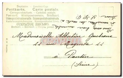 Carta postal de vœux — Melhores Desejos — editor M.M. Bruxelles, série 44 — Verso