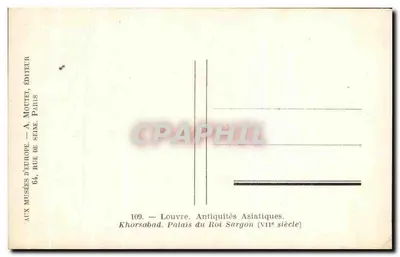 Khorsabad. Palácio do rei Sargon século VIII — Editor A. Moutet, Paris — Verso