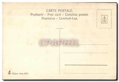 Femme et enfant avec sapin de Noël — scène hivernale devant une porte — éditeur Z. NIVEY — Verso