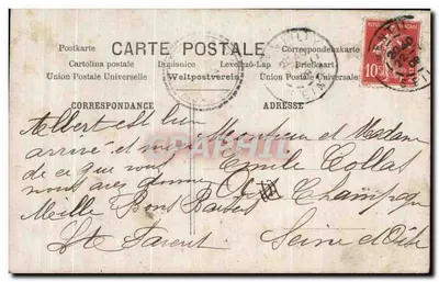 Mała dziewczynka z bukietem kwiatów — M.F. Paris n°2127 — Rewers