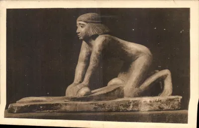 Florence - Egyptian Museum - Woman Grinding Grain — Fratelli Alinari, n° 3610