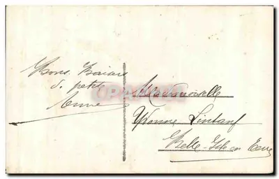Niña sosteniendo una placa 'Una Pensée' — ASTIO 2294 — Reverso