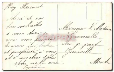 Mulher segurando um buquê — Boa Ano — Editor anônimo, n° 629 — Verso