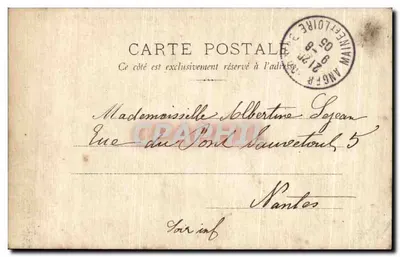 Femme et enfant près d'un grand bouquet — Stebbing, photographe — Anvers, 21/08/1908 — Verso