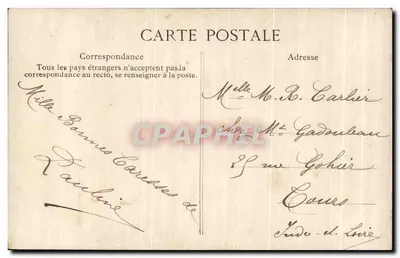 Pensamiento — tarjeta postal decorativa con fotos de niños — Editor EID, n° 5c — Reverso