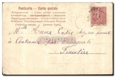 Deux colombes et roses — scène bucolique — éditeur 'Postkarte — Carte postale' (verso) et n° 10 (recto) — Rewers